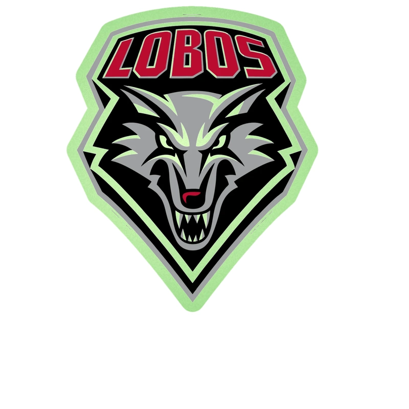 New Mexico Lobos Glow in the Dark Vinyl Decal - Custom Size
