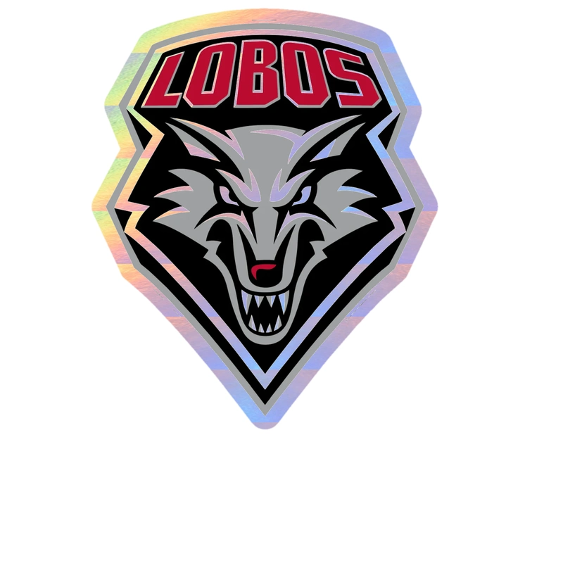 New Mexico Lobos Holographic Vinyl Decal - Custom Size