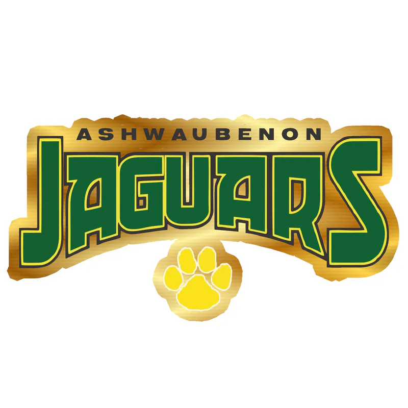 Ashwaubenon Jaguars - Gold Chrome Vinyl Decal - Custom Size