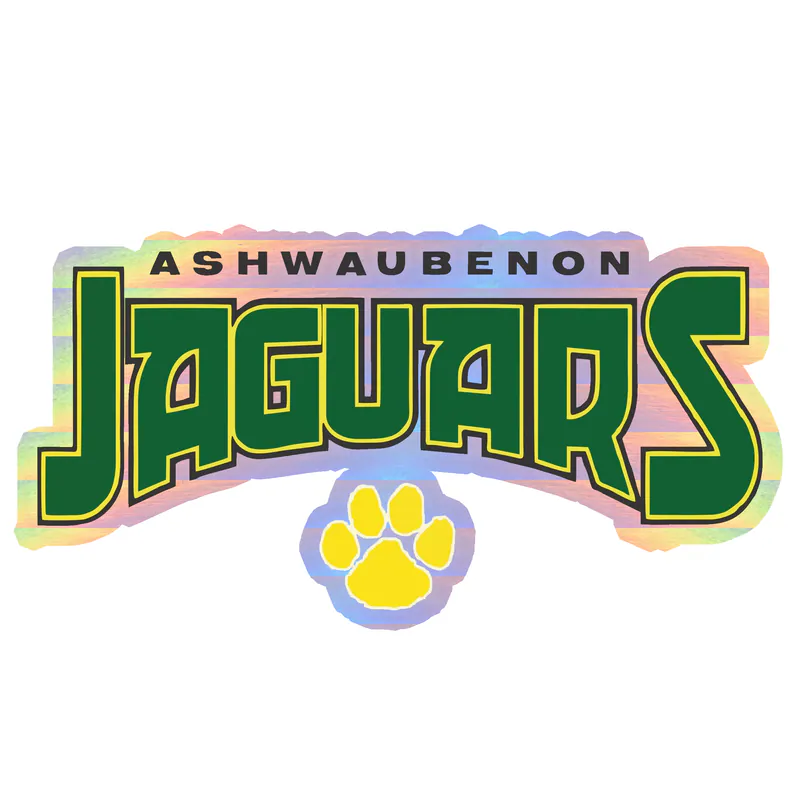 Ashwaubenon Jaguars - Holographic Vinyl Decal - Custom Size