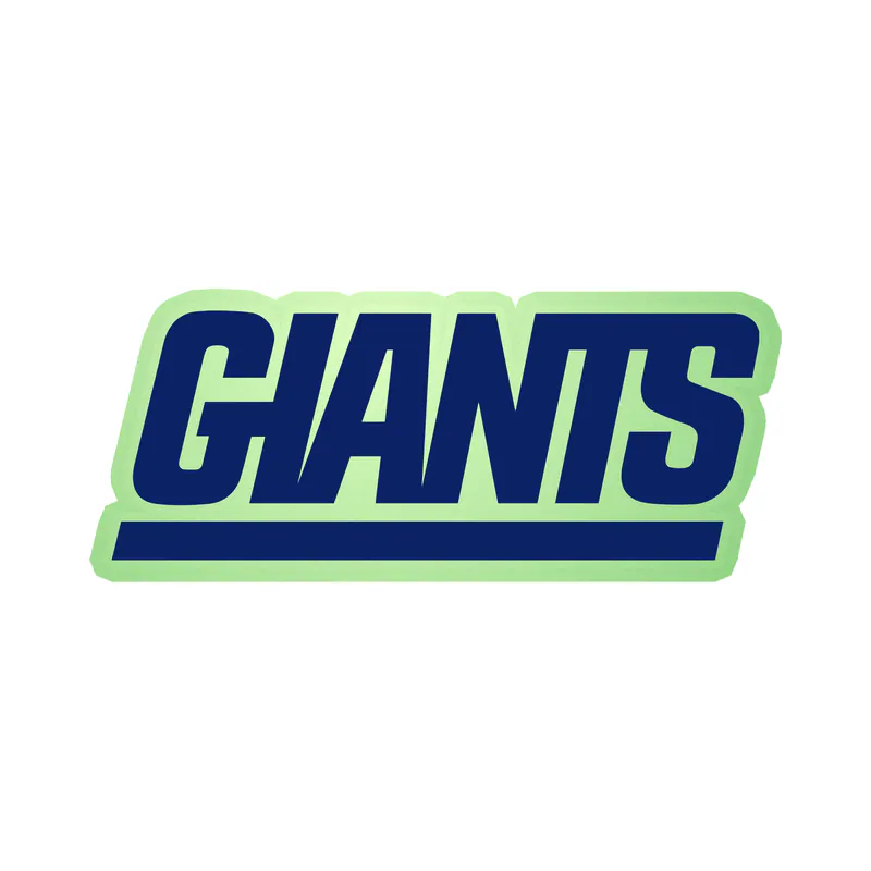 New York Giants - Dark Blue Giants - Glow in the Dark Vinyl Sticker - Custom Size