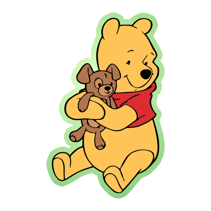 Winnie The Pooh - Glow in the Dark Vinyl Sticker - Custom Size