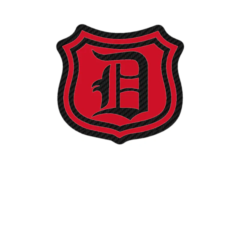 Detroit Red Wings - Shield With Wing - Carbon Fiber Vinyl Sticker - Custom Size