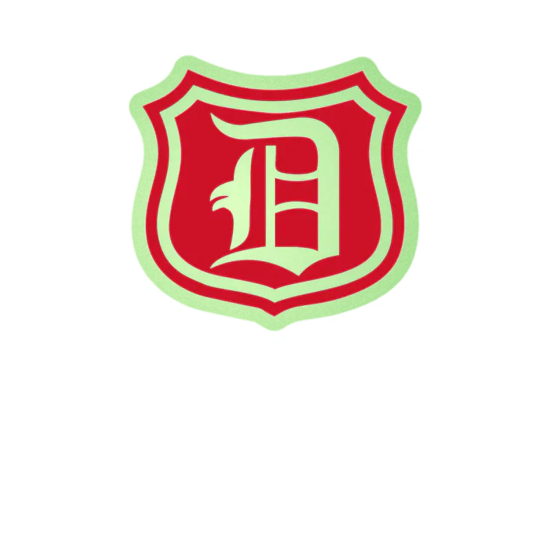 Detroit Red Wings - Shield With Wing - Glow in the Dark Vinyl Sticker - Custom Size