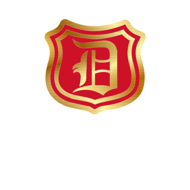 Detroit Red Wings - Shield With Wing - Gold Chrome Vinyl Sticker - Custom Size