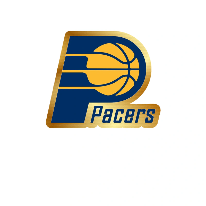 Indiana Pacers - Image 10 - Gold Chrome Vinyl Sticker - Custom Size