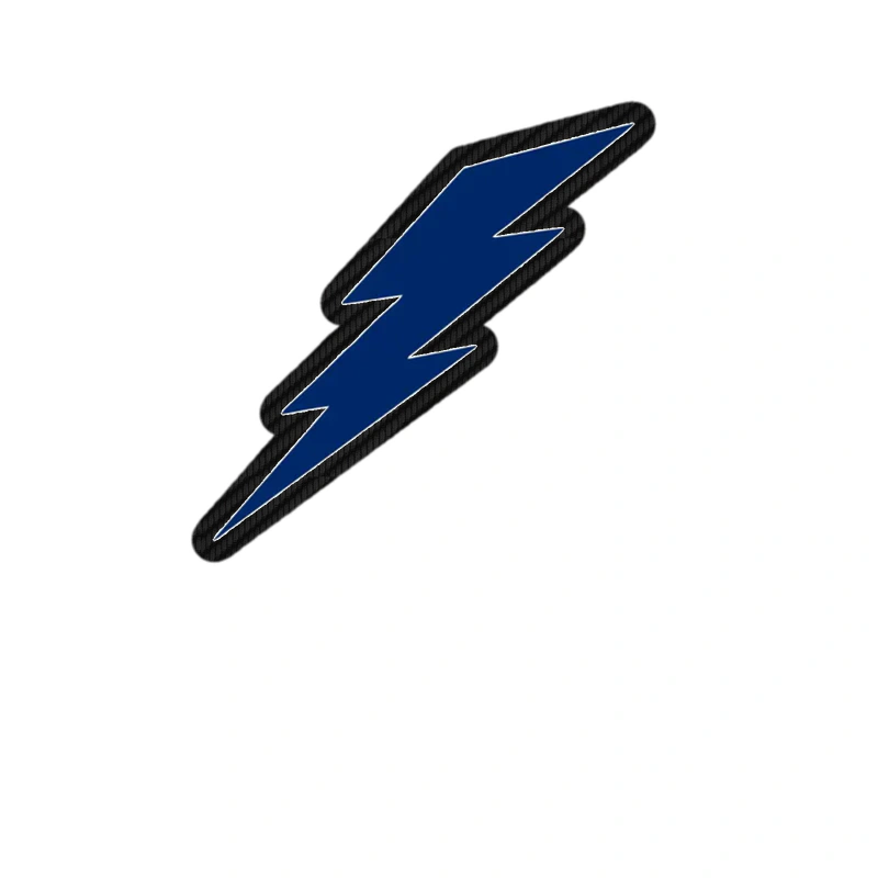 Tampa Bay Lightning - Lightning Bolt - Carbon Fiber Vinyl Sticker - Custom Size