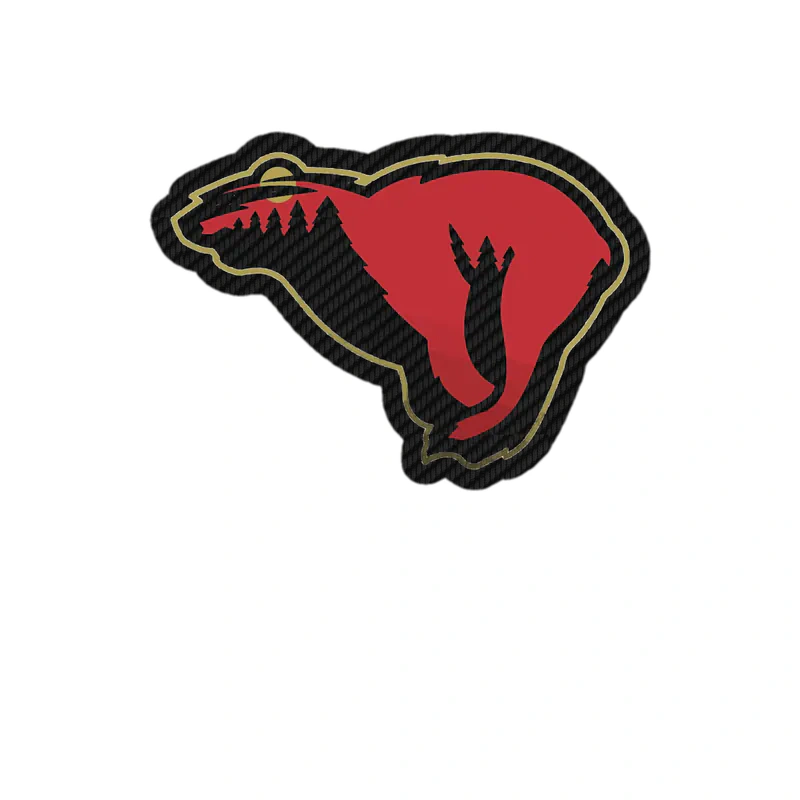 Minnesota Wild - Bear - Carbon Fiber Vinyl Sticker - Custom Size