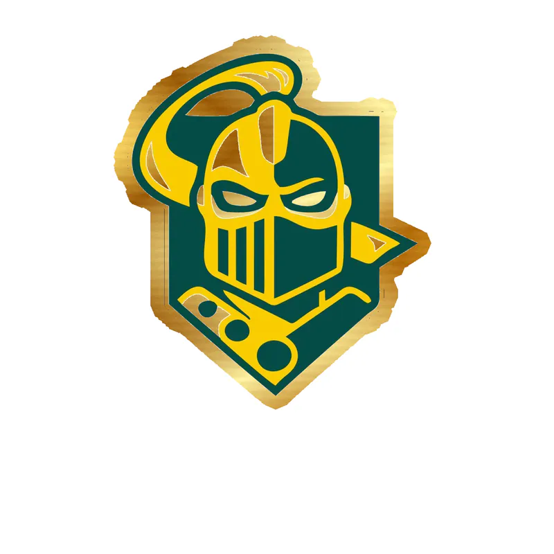 Clarkson Golden Knights - Image 1 - Gold Chrome Vinyl Decal - Custom Size
