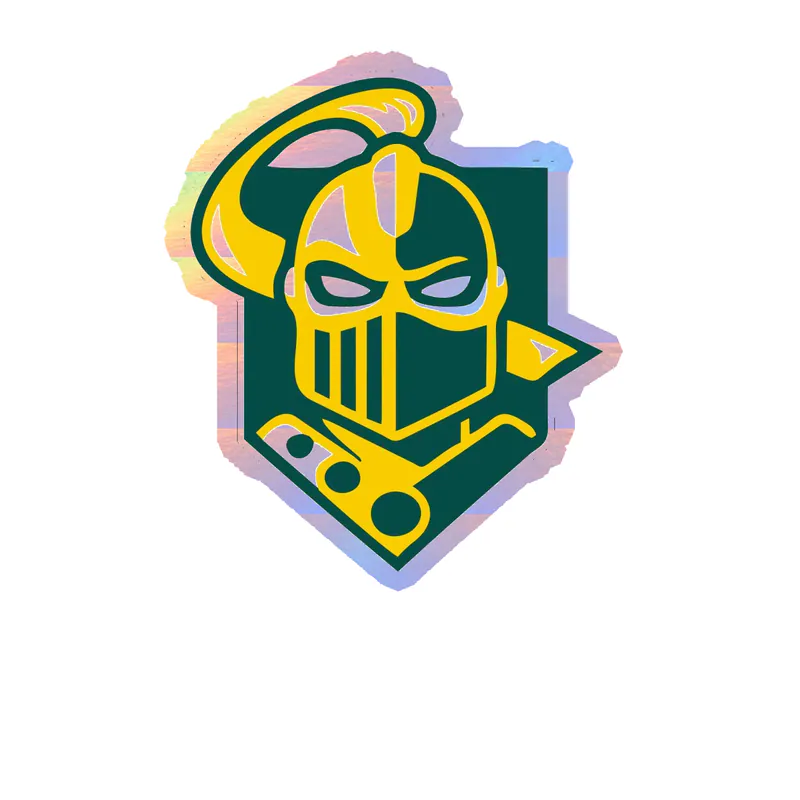 Clarkson Golden Knights - Image 1 - Holographic Vinyl Decal - Custom Size