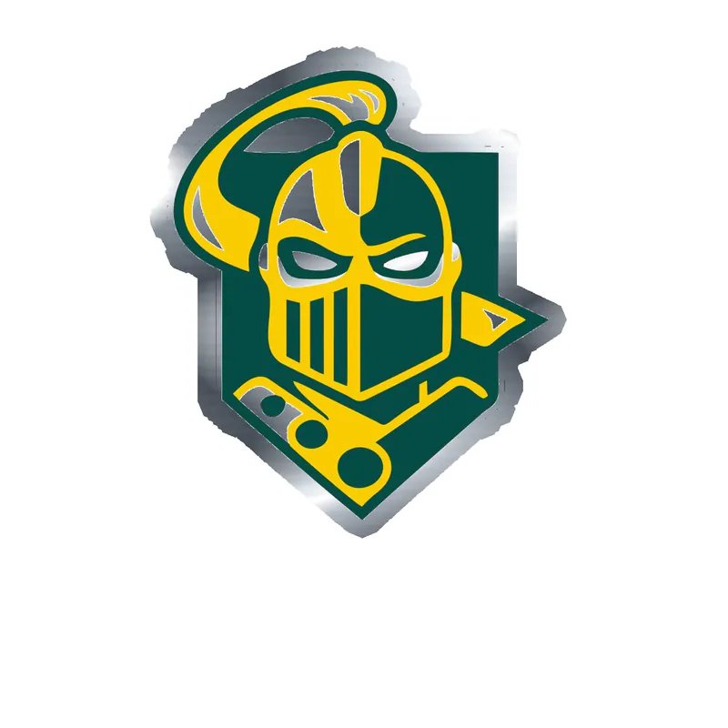 Clarkson Golden Knights - Image 1 - Silver Chrome Vinyl Decal - Custom Size