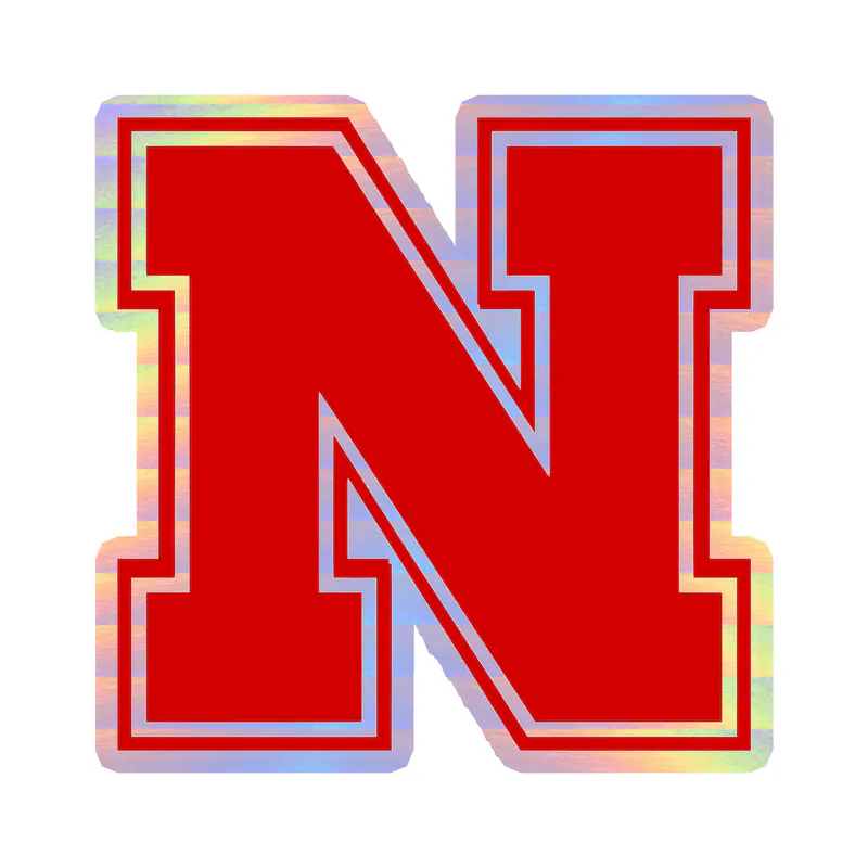 Nebraska Cornhuskers - Image 1 - Holographic Vinyl Decal - Custom Size