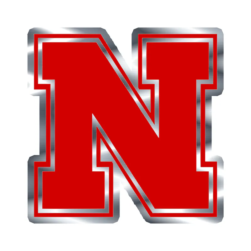 Nebraska Cornhuskers - Image 1 - Silver Chrome Vinyl Decal - Custom Size
