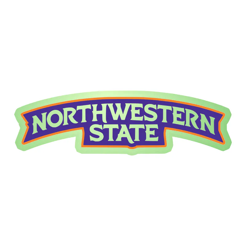 Northwestern State - Name -  Glow in the Dark Vinyl Decal - Custom Size