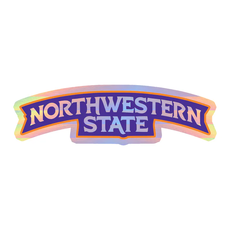 Northwestern State - Name -  Holographic Vinyl Decal - Custom Size