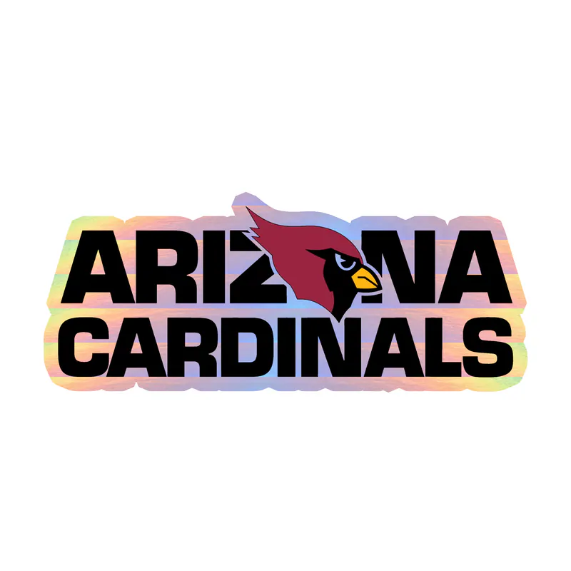 Arizona Cardinals - Middle - Holographic Vinyl Sticker - Custom Size