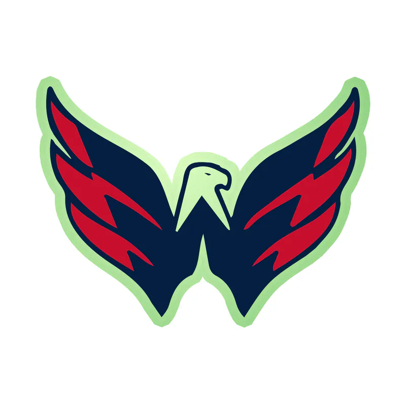 Washington Capitals - Bird - Glow in the Dark Vinyl Sticker - Custom Size