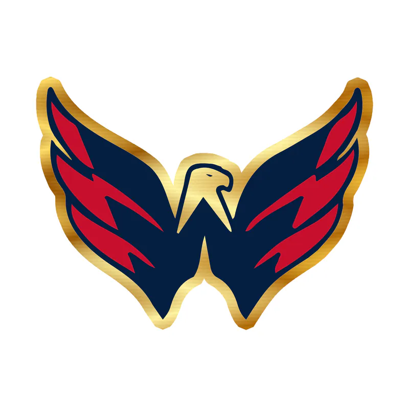 Washington Capitals - Bird - Gold Chrome Vinyl Sticker - Custom Size