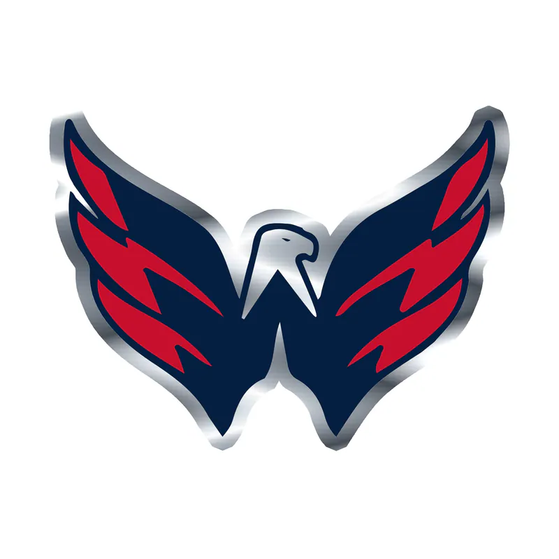 Washington Capitals - Bird - Silver Chrome Vinyl Sticker - Custom Size