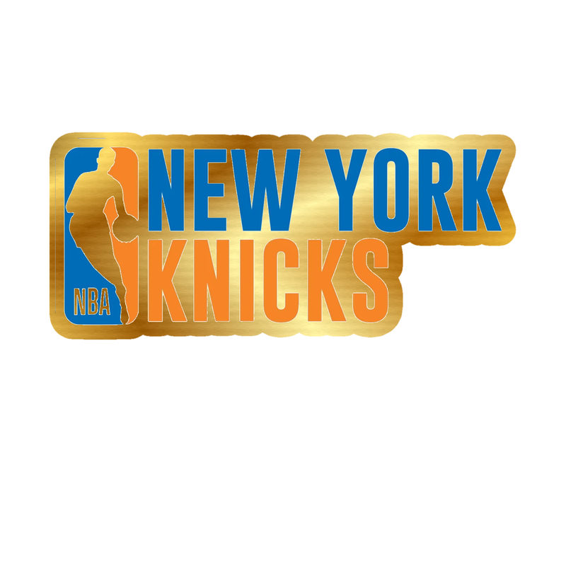 New York Knicks - Image 10 - Gold Chrome Vinyl Sticker - Custom Size