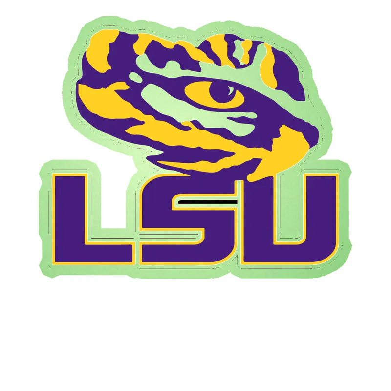 LSU Tigers Glow in the Dark Vinyl Decal - Custom Size