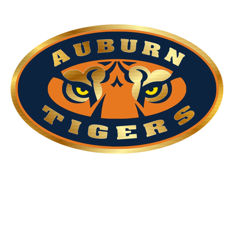 Auburn Tigers - Image 3 - Gold Chrome Vinyl Decal - Custom Size