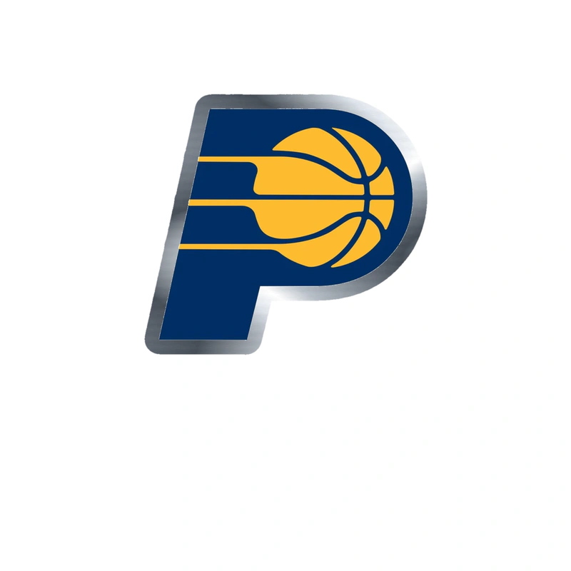 Indiana Pacers - Image 6 - Silver Chrome Vinyl Sticker - Custom Size