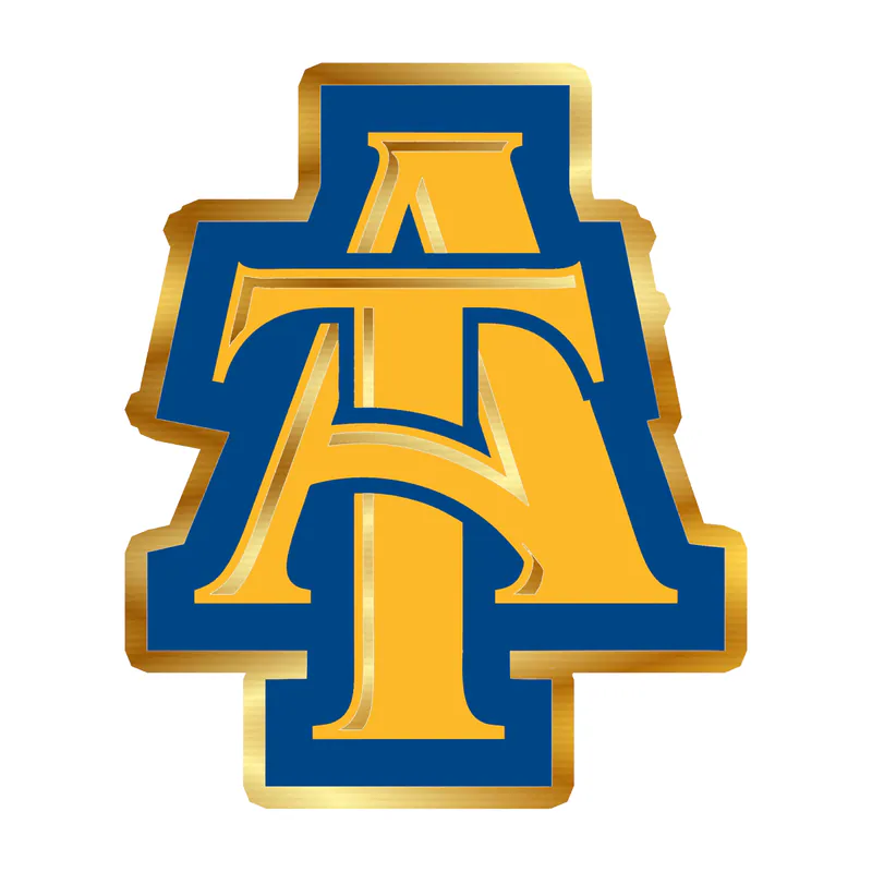 North Carolina A&T Aggies - Image 2 - Gold Chrome Vinyl Decal - Custom Size