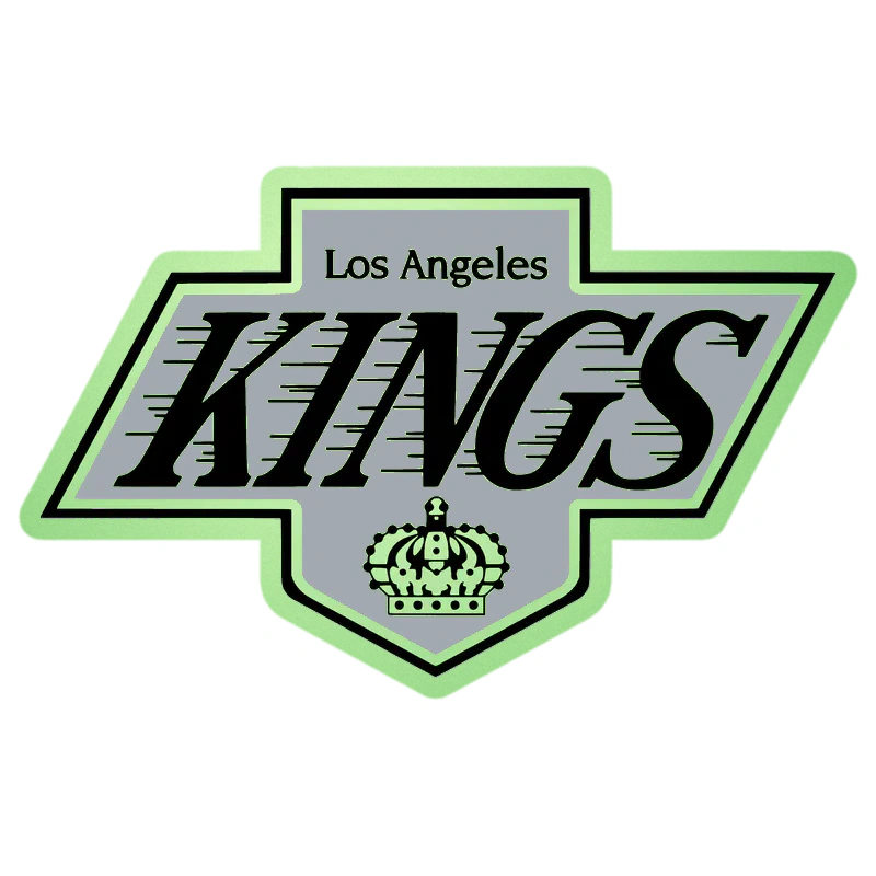 Los Angeles Kings - Gray Background With Kings - Glow in the Dark Vinyl Sticker - Custom Size