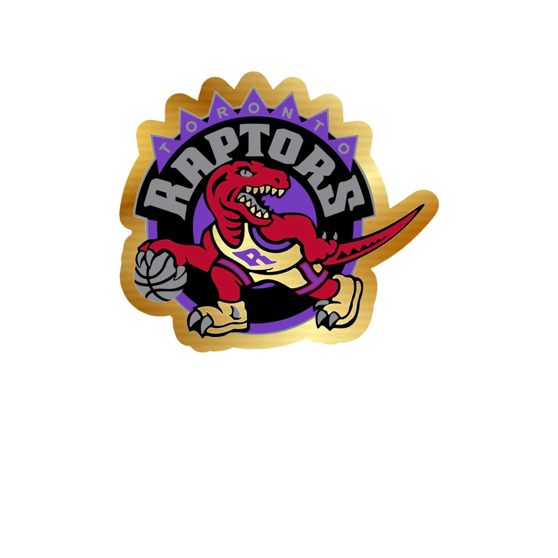 Toronto Raptors - Image 7 - Gold Chrome Vinyl Sticker - Custom Size