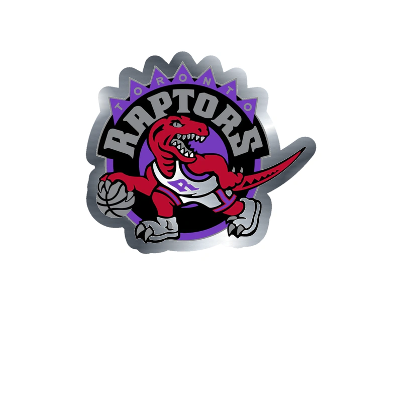 Toronto Raptors - Image 7 - Silver Chrome Vinyl Sticker - Custom Size