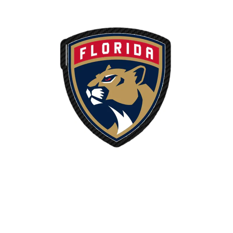Florida Panthers - Shield With Panther - Carbon Fiber Vinyl Sticker - Custom Size