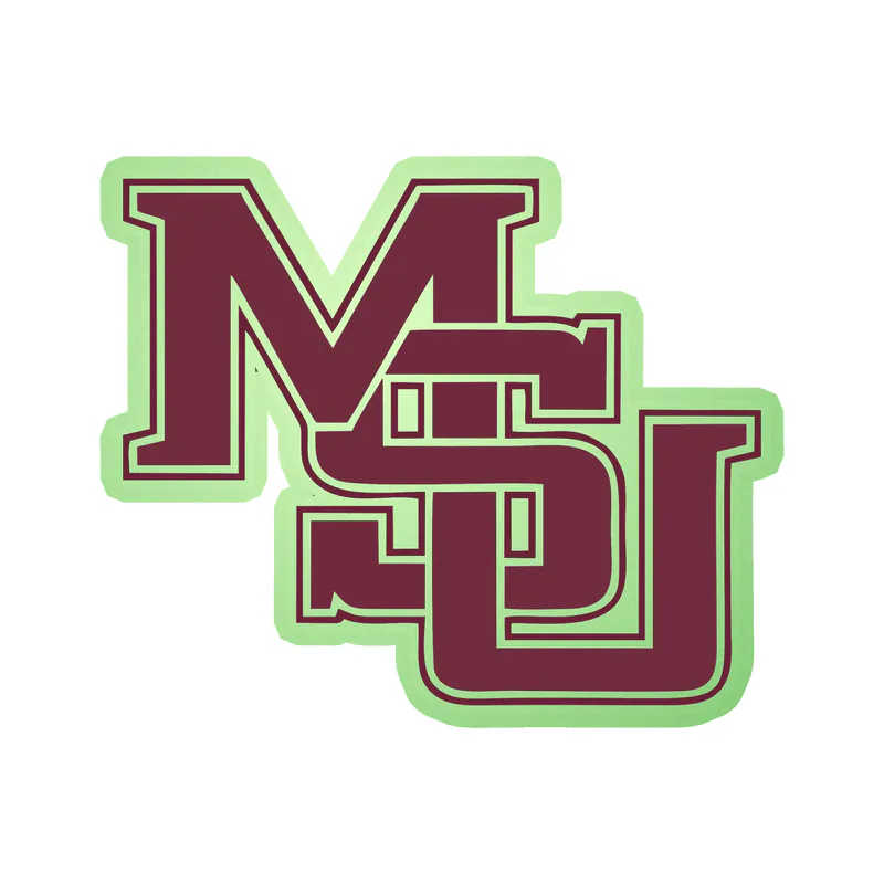 Mississippi State Bulldogs - Image 1 - Glow in the Dark Vinyl Decal - Custom Size