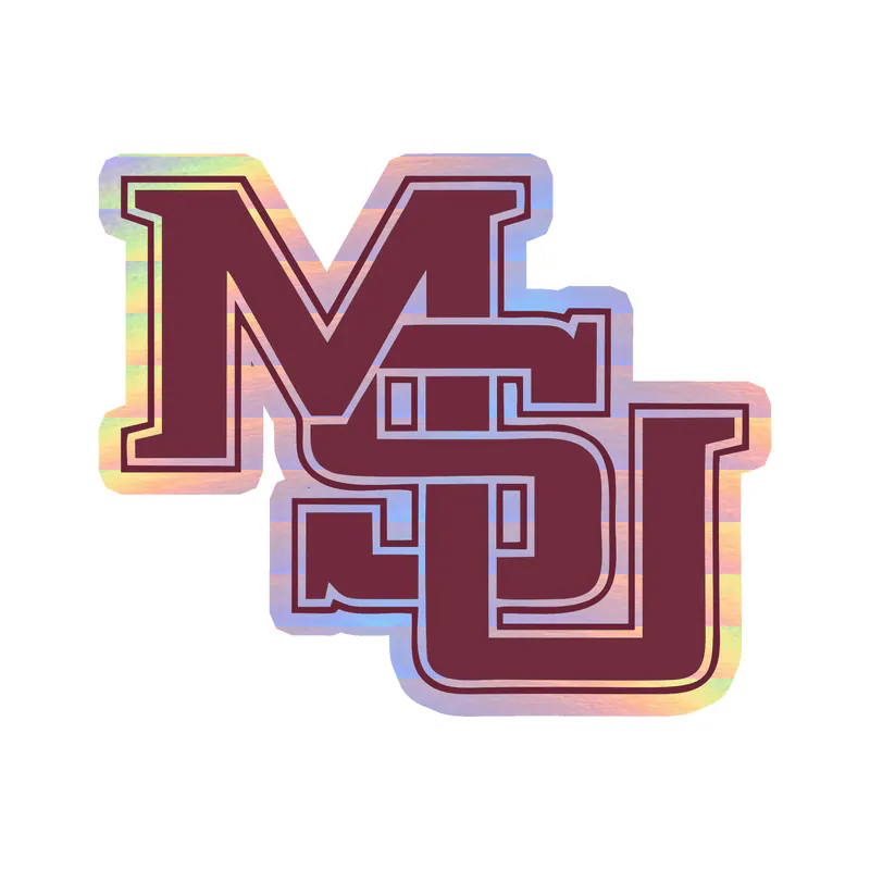 Mississippi State Bulldogs - Image 1 - Holographic Vinyl Decal - Custom Size