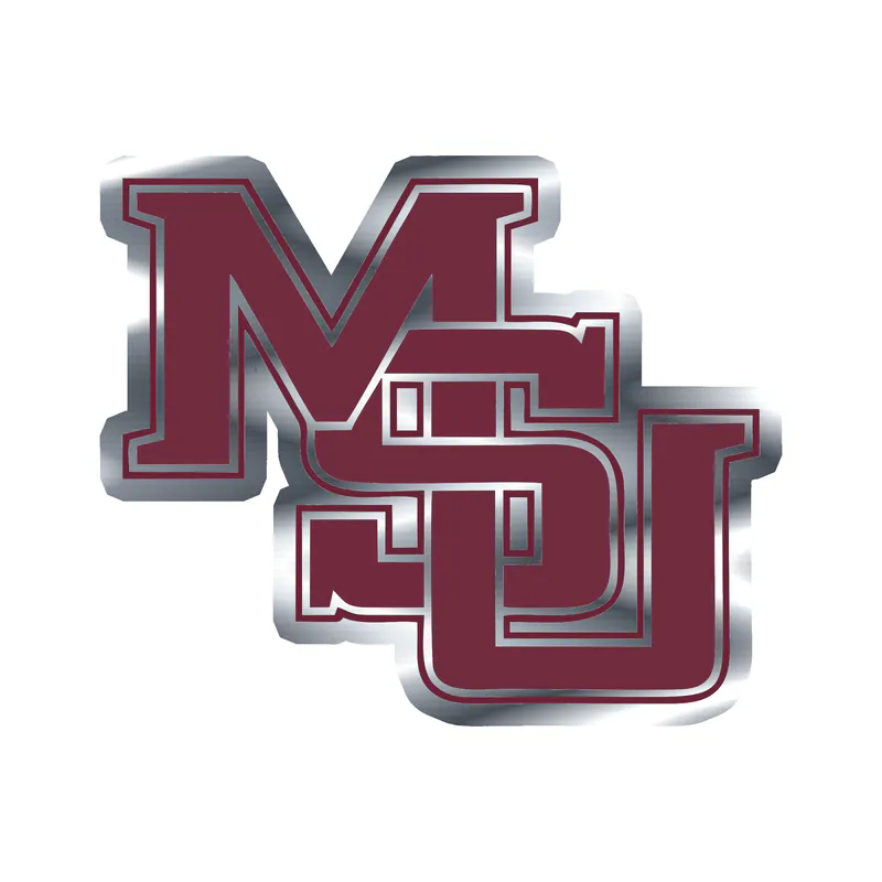 Mississippi State Bulldogs - Image 1 - Silver Chrome Vinyl Decal - Custom Size