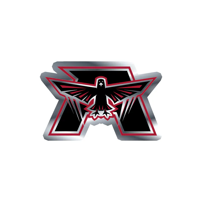 Atlanta Falcons - Falcon - Image 1 - Silver Chrome Vinyl Sticker - Custom Size