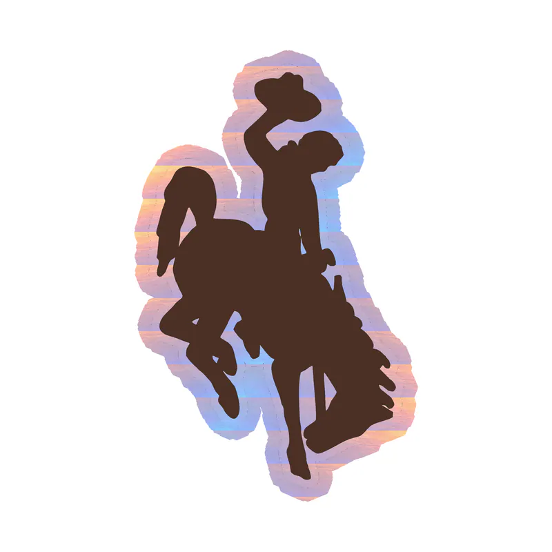 University of Wyoming - Image 1 - Holographic Vinyl Decal - Custom Size