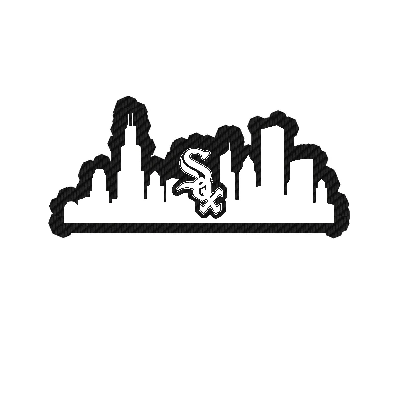 Chicago White Sox - City - Carbon Fiber Vinyl Sticker - Custom Size