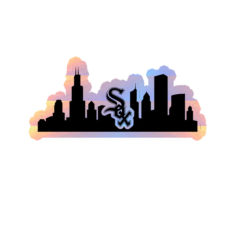 Chicago White Sox - City - Holographic Vinyl Sticker - Custom Size