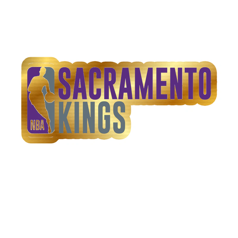 Sacramento Kings - Image 11 - Gold Chrome Vinyl Sticker - Custom Size