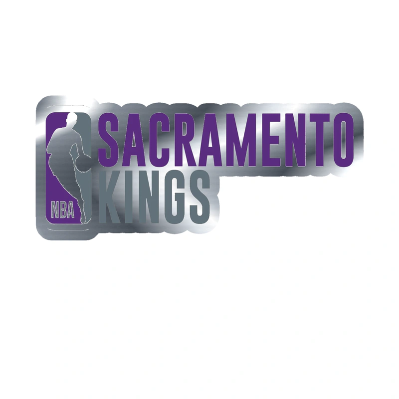 Sacramento Kings - Image 11 - Silver Chrome Vinyl Sticker - Custom Size