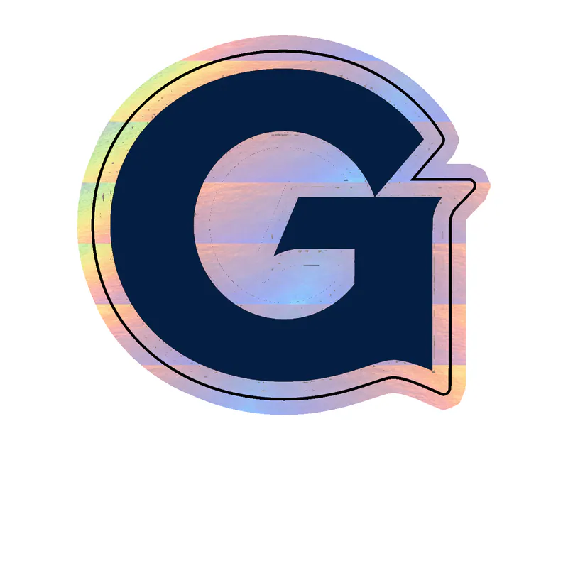 Georgetown University Hoyas - Image 2 - Holographic Vinyl Decal - Custom Size