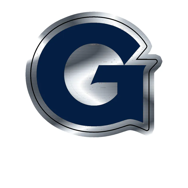 Georgetown University Hoyas - Image 2 - Silver Chrome Vinyl Decal - Custom Size