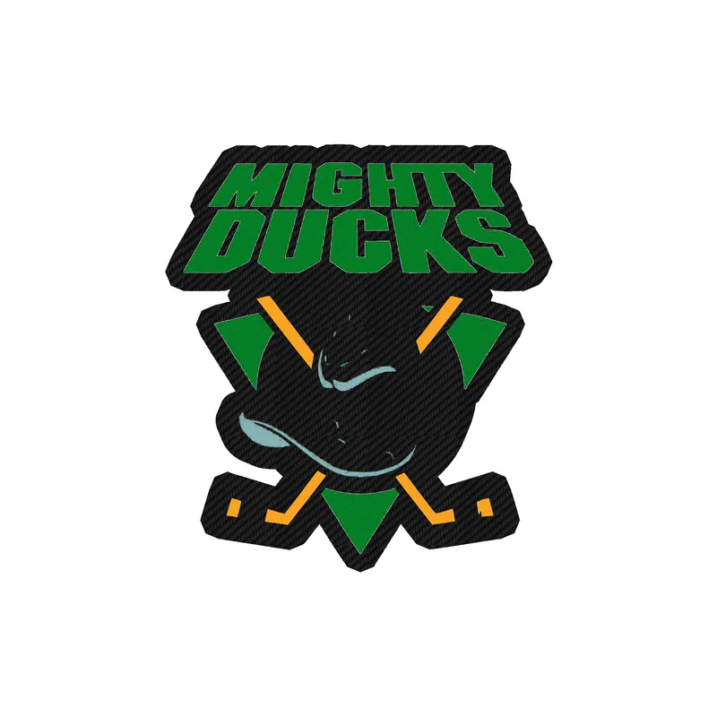 Anaheim Ducks - Mighty Ducks - Carbon Fiber Vinyl Sticker - Custom Size