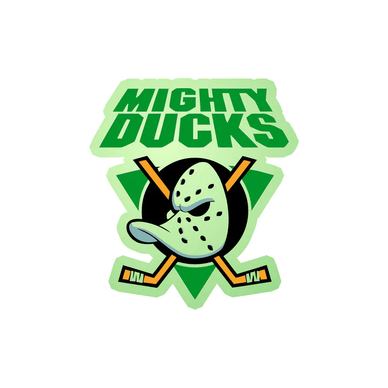 Anaheim Ducks - Mighty Ducks - Glow in the Dark Vinyl Sticker - Custom Size
