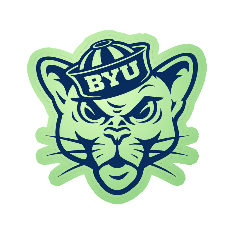 Brigham Young University - Image 2 - Glow in the Dark Vinyl Decal - Custom Size