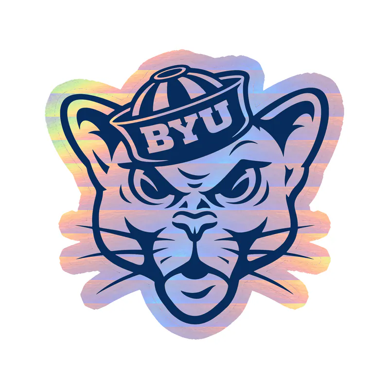 Brigham Young University - Image 2 - Holographic Vinyl Decal - Custom Size