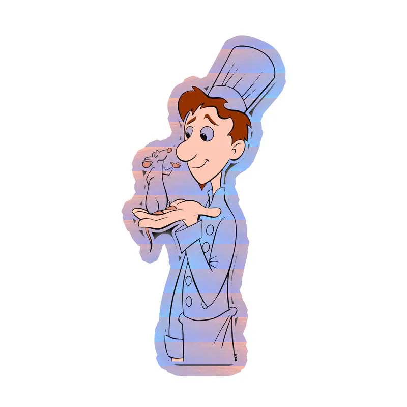 Ratatouille Holographic Vinyl Sticker - Custom Size