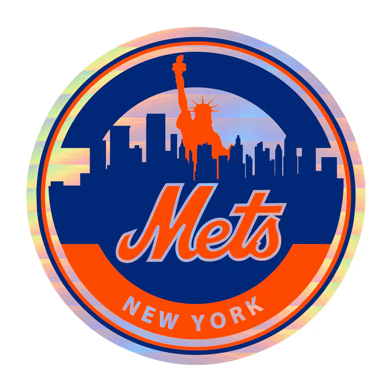 New York Mets - Holographic Vinyl Sticker - Custom Size