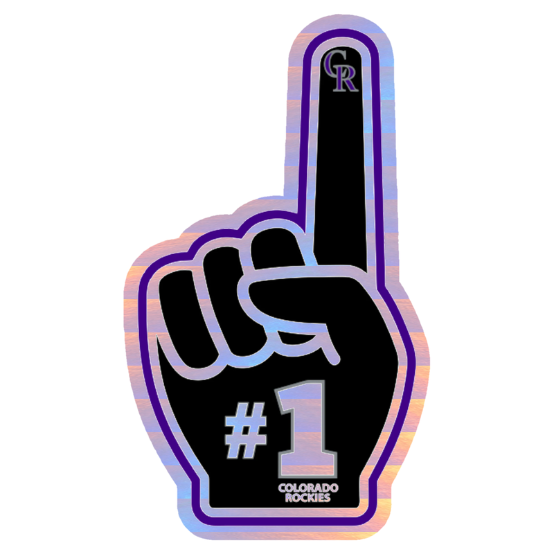 Colorado Rockies - Number #1 - Holographic Vinyl Sticker - Custom Size